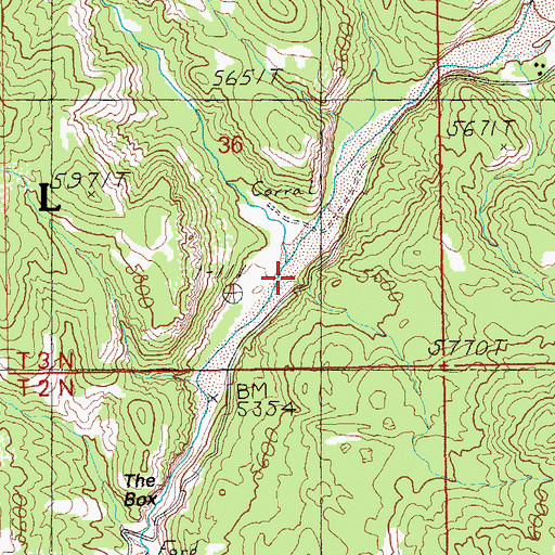 Topographic Map of Steeple Creek, AZ