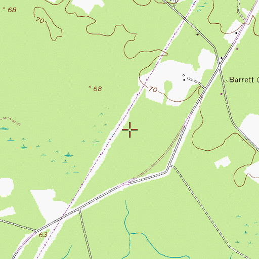 Topographic Map of Pleasant Hill School (historical), GA