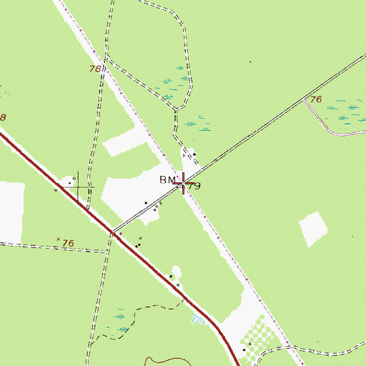 Topographic Map of Roderick (historical), GA