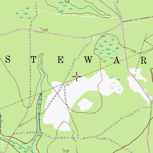 Topographic Map of Tuty Crossing (historical), GA