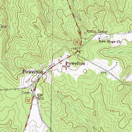 Topographic Map of Battle - Cato Cemetery, GA
