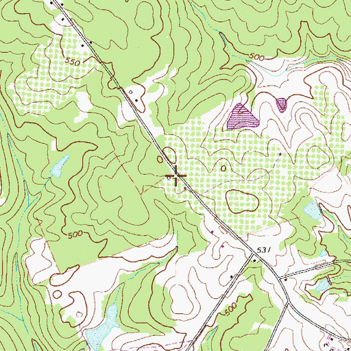 Topographic Map of Bethel School (historical), GA