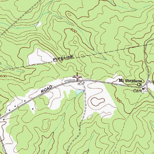 Topographic Map of Big House Field, GA