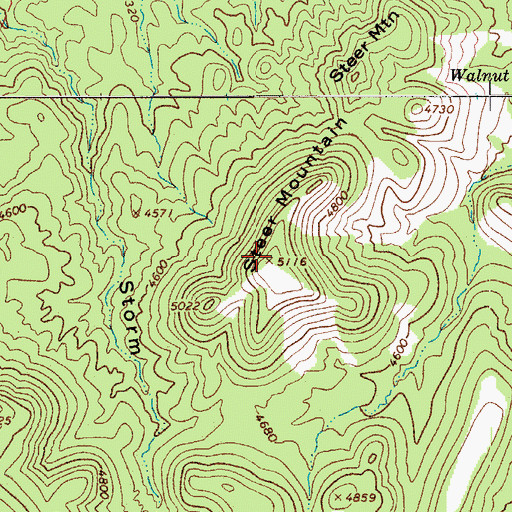 Topographic Map of Steer Mountain, AZ