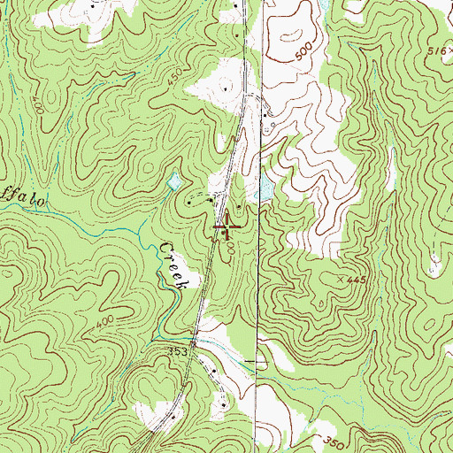 Topographic Map of Glen Mary Church, GA
