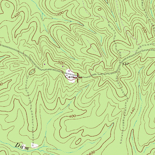 Topographic Map of Harper Cemetery, GA