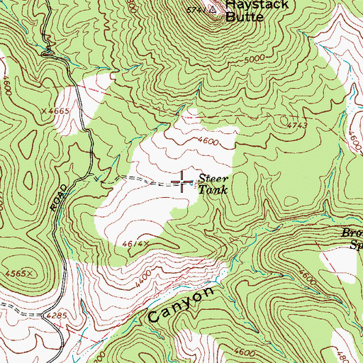 Topographic Map of Steer Tank, AZ