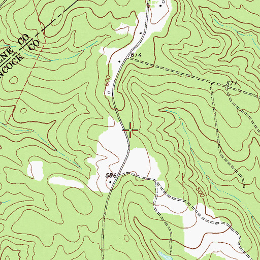 Topographic Map of Mount Gilead Church (historical), GA