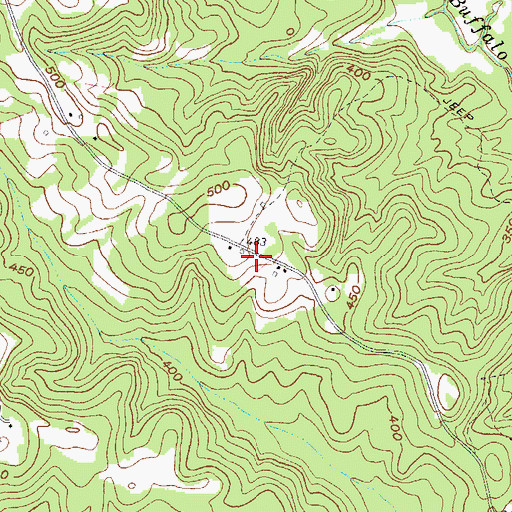 Topographic Map of Ozborn Cemetery, GA