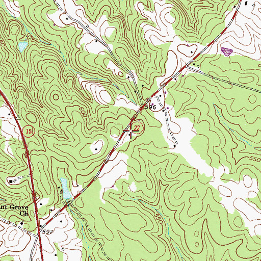 Topographic Map of Sparta Church, GA