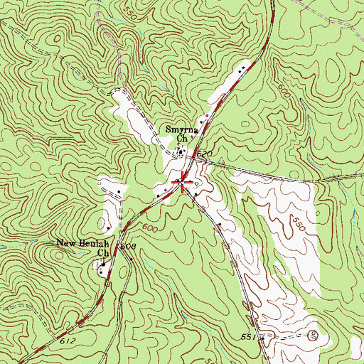 Topographic Map of Wallers Store (historical), GA