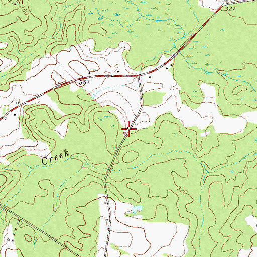 Topographic Map of Beddingfield Church, GA