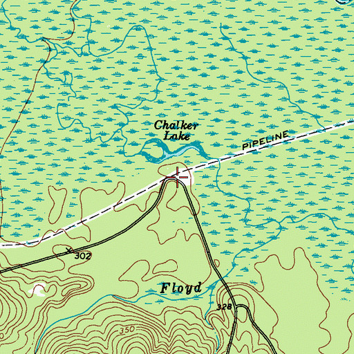 Topographic Map of Chalker (historical), GA
