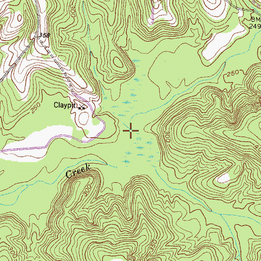 Topographic Map of Cox Branch, GA