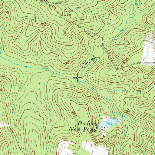 Topographic Map of Crafton Springs Branch, GA
