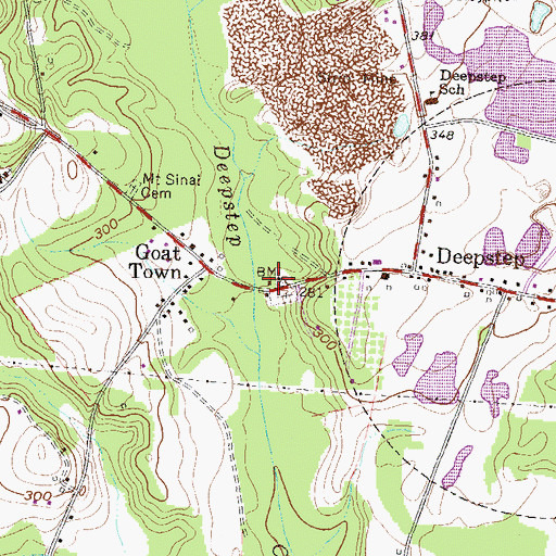 Topographic Map of Deepstep United Methodist Church, GA
