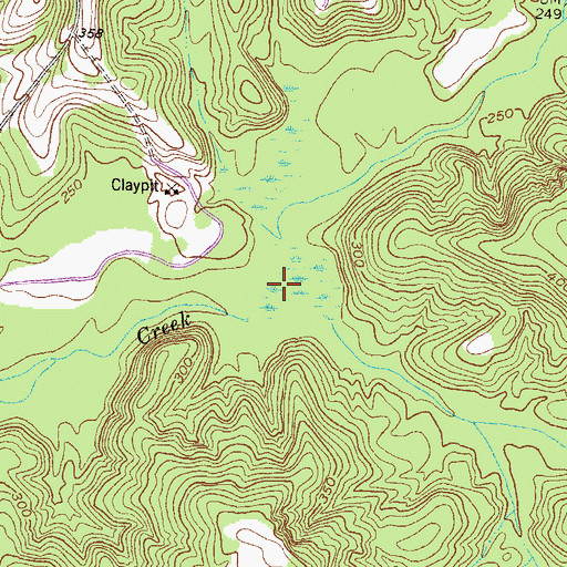 Topographic Map of Dennard Branch, GA