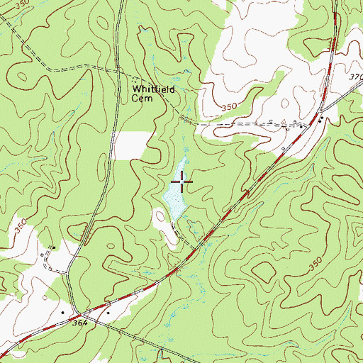 Topographic Map of Dukes Lake, GA