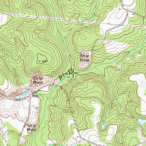 Topographic Map of Gin Branch, GA