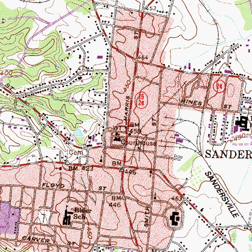 Topographic Map of Grace Episcopal Church, GA