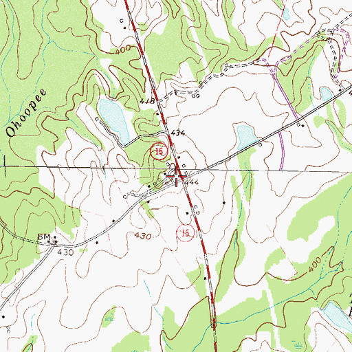 Topographic Map of Indian Hill School (historical), GA