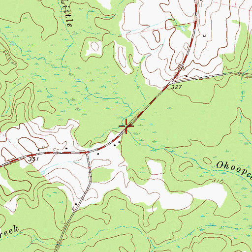 Topographic Map of Jackson Bridge, GA