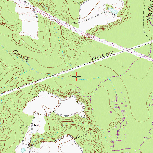 Topographic Map of King Creek, GA