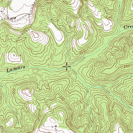 Topographic Map of Kitten Branch, GA