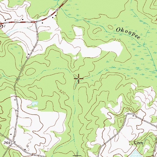 Topographic Map of Little Golden Creek, GA