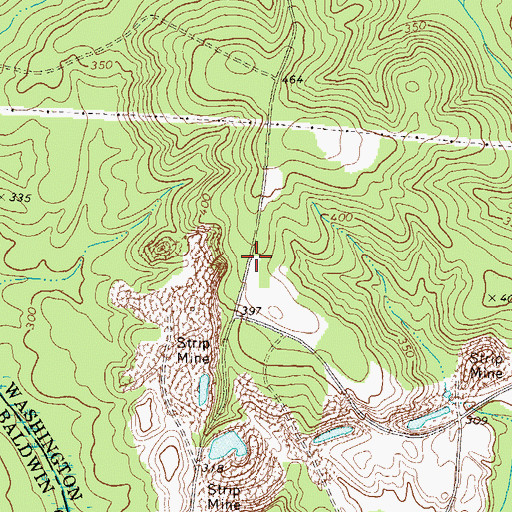 Topographic Map of Leverett-Sparks Cemetery, GA