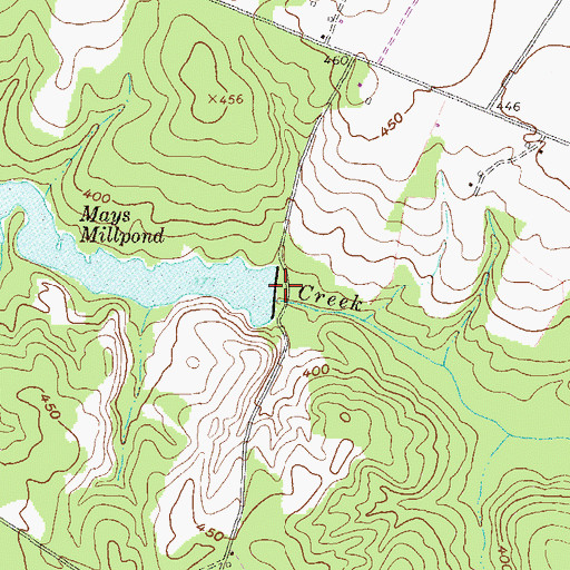 Topographic Map of Mays Mill (historical), GA