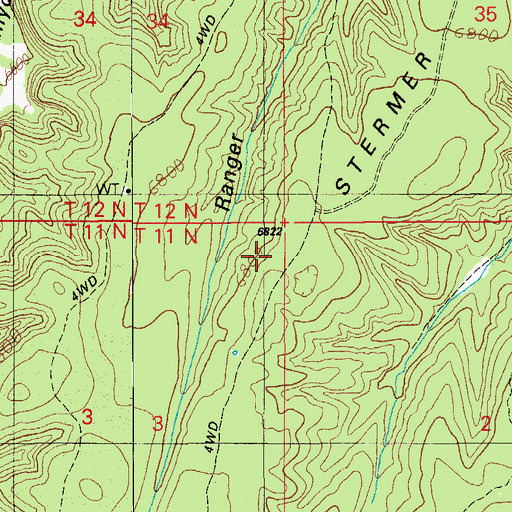 Topographic Map of Stermer Ridge, AZ
