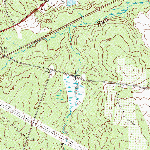 Topographic Map of McCoys Pond, GA