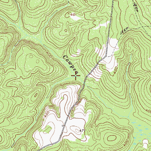 Topographic Map of Meek Branch, GA