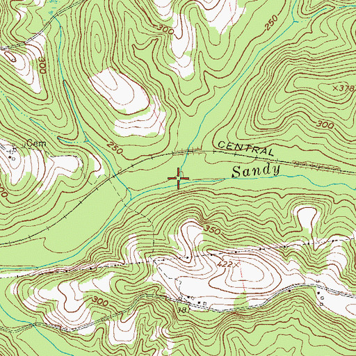 Topographic Map of Mikes Mill Creek, GA