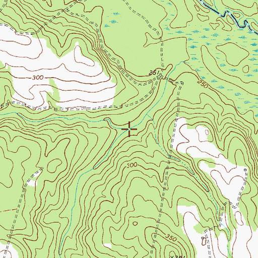 Topographic Map of Mill Branch, GA