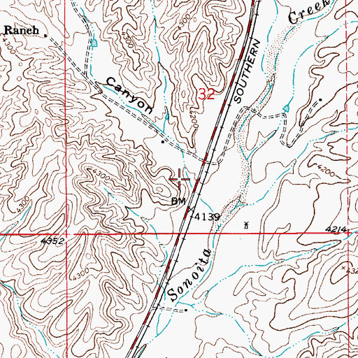 Topographic Map of Stevens Canyon, AZ