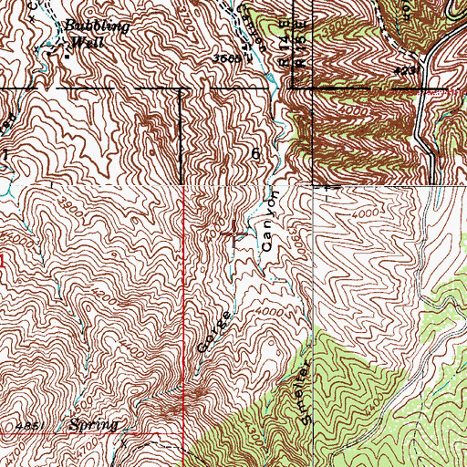 Topographic Map of Stevens Gorge, AZ
