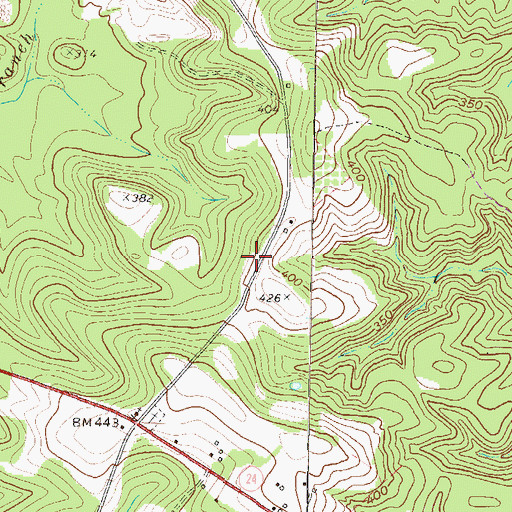 Topographic Map of Poplar School (historical), GA