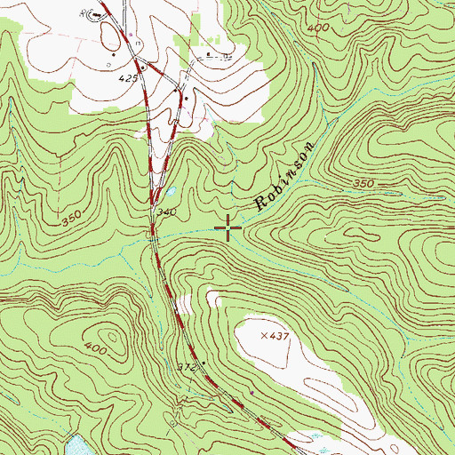 Topographic Map of Rocky Branch, GA
