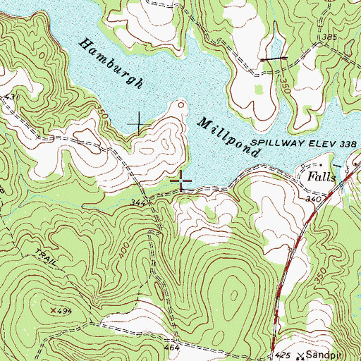 Topographic Map of Rocky Branch, GA