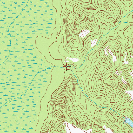 Topographic Map of Rocky Branch, GA