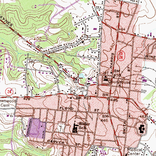 Topographic Map of Saint Pauls African Methodist Episcopal Church, GA