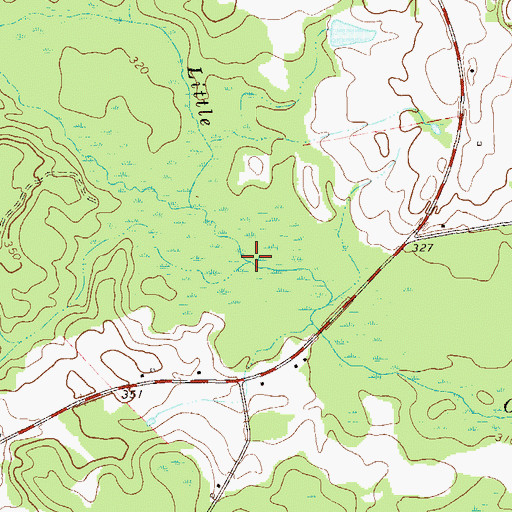 Topographic Map of Salt Log Branch, GA