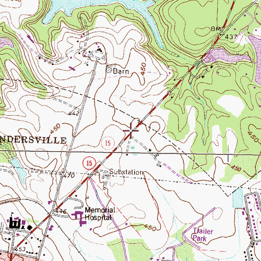 Topographic Map of Silas (historical), GA