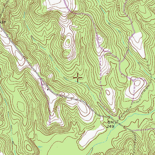 Topographic Map of Thompkins Branch, GA