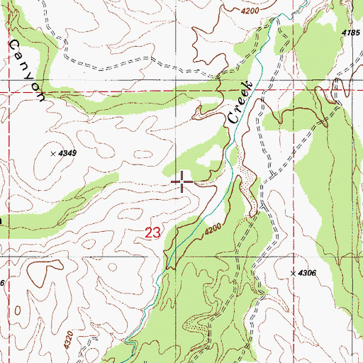 Topographic Map of Stevenson Canyon, AZ