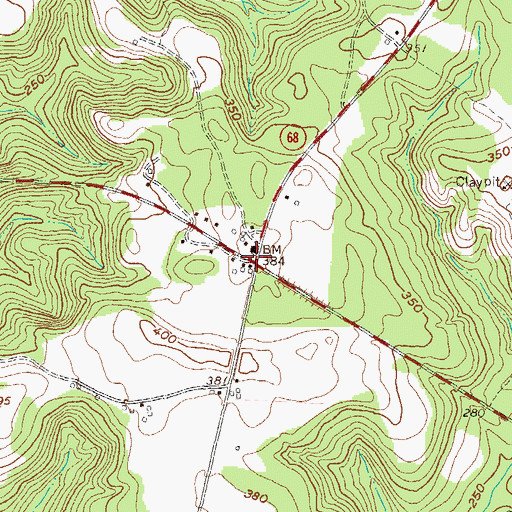 Topographic Map of Veal, GA