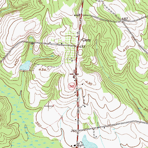 Topographic Map of Victor School (historical), GA
