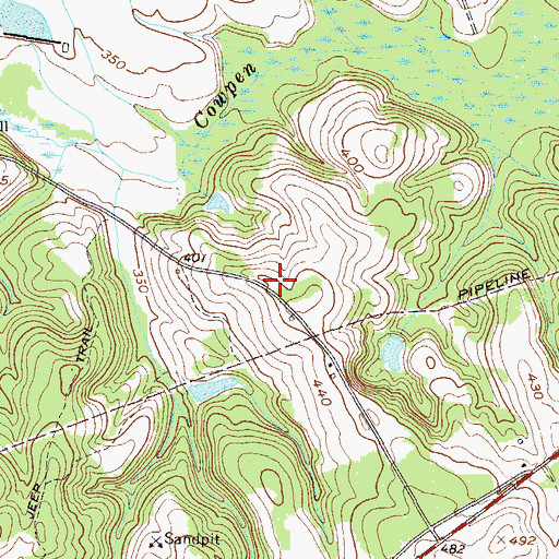 Topographic Map of Victorwick School (historical), GA
